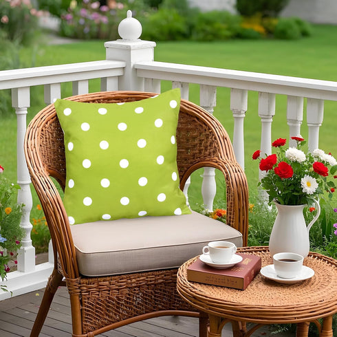Poise3EHome Outdoor Throw Pillow Covers Set of 2, Waterproof Decorative Pillow Covers for Couch, 18X18 Inches, Green