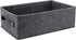 Small Shallow Storage Baskets, Felt Storage Basket Bin for Towels, Dog/Cat Toys, Office Supplies, Light Gray