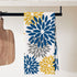 12x24 Inch Set 2 Artoid Mode Dark Blue Dahlia Floral Bar Kitchen Towels, Quick Dry Microfiber Cloth Dish Towels