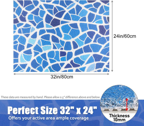 Shower Mat Bathtub Mat Non-Slip, 24x32 Inch Soft Comfort Bath Mat with Drainage Holes
