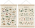 HRQKO Dinosaur Alphabet Poster Hanger Frame Set of 2, Dinosaur Wall Decor,