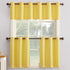 No. 918 Montego Casual Textured Semi-Sheer Grommet Kitchen Curtain Valance, 56" x 14", Yellow
