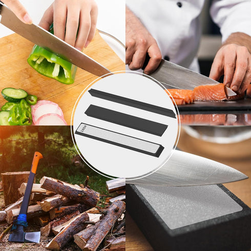 6 PCS Diamond Knife Sharpening Stones Set, Diamond Plates Kit for XARILK Sharpeners System, 180# 400# 800# 1500# 2000#