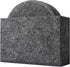 Drink Coasters Set of 6 with Holder - Dark Gray Round Water Absorption Felt Mat, 3.94 Inches Diameter