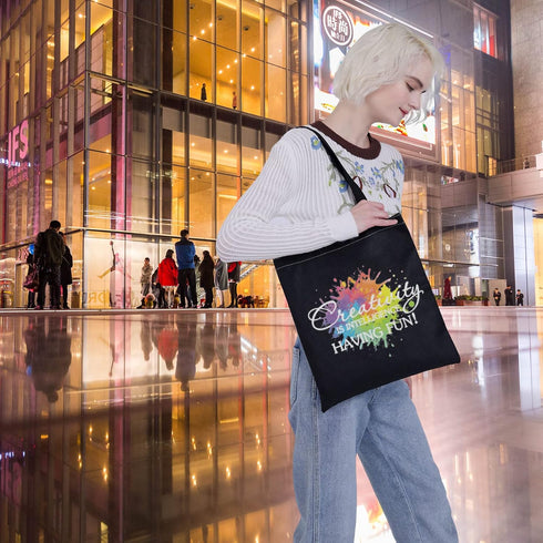 Artist Tote Bag, Creativity is Intelligence Having Fun, Art Teacher Gifts, Art Student Gifts Supply Bag