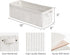 StorageWorks Narrow Storage Bins, Small baskets for Organizing, Long Storage Basket with Handles, Fabric Storage Bins for Shelf, Gray and White Stripes, 2-Pack