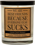 Cedar Crate Market Funny Candles Gifts for Women, Everyone Sucks for Men, Fun Birthday Presents, Made in The USA