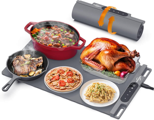 Electric Warming Mat for Food - Full Surface Fast Heating Silicone Tray
