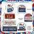 4 4th 250th CroBlissful Pcs of July Decorations Patriotic Memorial Day Tabletop Decoration Red White Blue Table