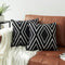 Set of 2 Black Pillow Covers 18 x 18 inches, Boho Aztec Polyester Blend Square Decorative Throw Pillow Covers