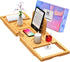 Luxury Expandable Bathtub Caddy Tray, Adjustable Size Bath Tray Table for Most Tubs