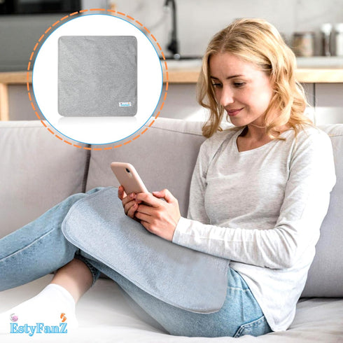 EstyFanZ (1 Gray Faraday Blanket - Piece) EMF Blocker for Home, Comfy Radiation Protection While Using Your Laptop
