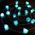 Natural Fluorite String Lights, Raw Crystal Decorative Lights with 20 LEDs 6.5ft Remote Control for Reiki Wedding
