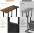 Acovy Narrow Side Table for Small Place,Metal Table with PU Leather Bag,Slim Nightstand for Reading Or Storage,Sofa