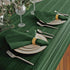 Newbridge Christmas Hunter Green Satin Stripe Fabric Tablecloth, 52 x 52 Inch Square, Holiday Woven Stripe