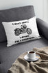 I Don't Snore I Dream I'm a Motorcycle Novelty Pillow Cover, Motorbike Gifts for Biker Dad, Men, Grandpa, Uncle