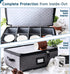 Coffee Mug Storage – Quilted Stackable Organizer for 12, Mug Storage Box with Dividers for Moving and Seasonal Storage