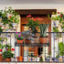 OBANGONG 2 PCS Iron Hanging Railing Planter Shelf Basket with Hooks,Balcony Plant Pot Shelf Holder Fence Flower Stand
