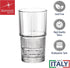 Bormioli Rocco Bartender Novecento Stackable Hi-Ball Drinking Glass, Clear, Set of 4