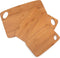 Lipper International Bamboo Wood Thin Cutting Board with Oval Hole, Assorted Sizes, Set of 3