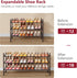 3 Closet, 28-41Adjustable Closet, Tajsoon Tier Expandable Shoe Rack for & Stackable Shoe Shelf Storage, Metal Shoe Rack