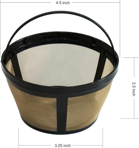 Reusable Coffee Filters, 8-12 Cups, BPA Free, Fits Most Mr. Coffee & Black & Decker Coffee Makers, 2-Pack