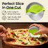 Kitchy Pizza Cutter Wheel with Protective Blade Cover, Ergonomic Slicer, Green