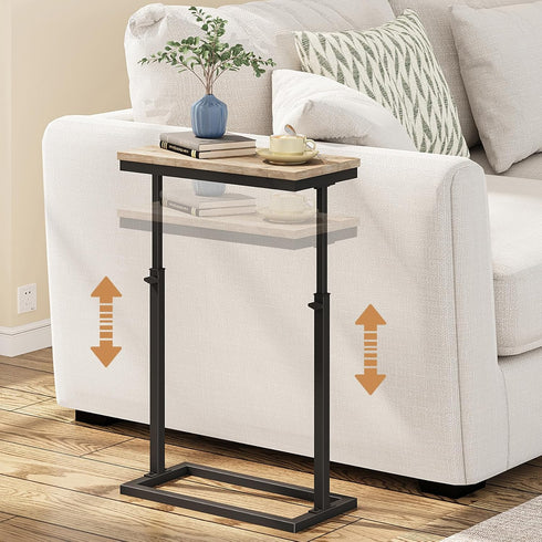 TUTOTAK End Table, Side Table, Tall Couch Table, Sofa Table, Living Room,