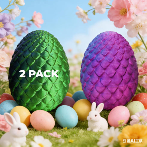 Dimili 2 Pack 12 inch 3D Printed Mystery Dragon Egg, Extra Large Dragon Egg with Dragon Inside, Extra Long Dragon