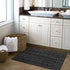 Boho Bathroom Rugs, 2' x 3' Hand Woven Cotton Entryway Rug | Reversible Washable Farmhouse Black Rug for Entrance
