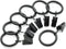 Set of 20 Iron Metal Curtain Clip Rings, 1 Inch Interior Diameter, Black
