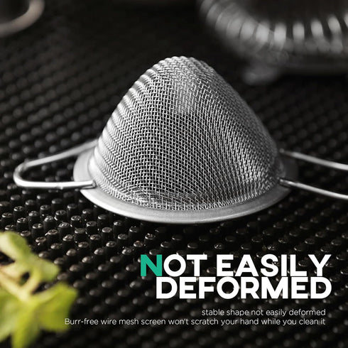 Homestia 2 Piece 3.3" Fine Mesh Strainer for Kitchen, 304 Stainless Steel Cocktail Sieve, 2 Pack