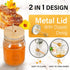 16oz Set,Honey GIVAMEIHF Glass Honey Jar with Dippers Stick Pot with Dipper and Lid,Honey Containers for Airtight Syrup