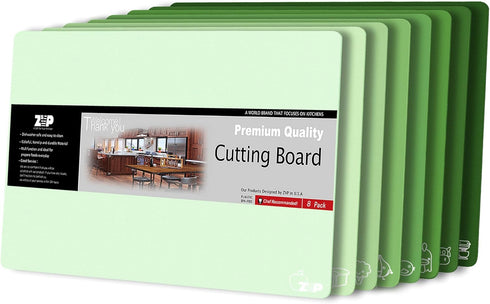 ZVP Plastic Cutting Boards for Kitchen, Flexible Chopping Mats, Non-Slip, BPA Free
