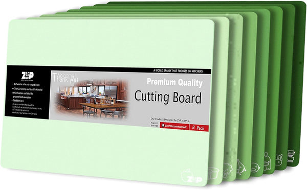 ZVP Plastic Cutting Boards for Kitchen, Flexible Chopping Mats, Non-Slip, BPA Free