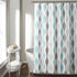 Lush Decor Mid Century Geo Shower Curtain, 72" x 72", Blue & Gray - Stylish Bathroom Decor