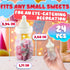 Baby Bottles for Baby Shower Game - 24 Pcs Clear Plastic Mini Bottles for Fun Bottle Chug Game
