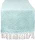 DII Woven Basics Collection 100% Cotton Knit Table Runner, 15x72, Aqua