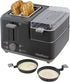 West Bend 78500 Breakfast Station, Black, 2-Slice Toaster with Egg Cooker/Poacher & Warming Tray