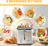 Simple Deluxe 2-Slice Toaster, Silver, 6 Browning Settings, 3 Functions, Extra Wide Slot & Removable Crumb Tray