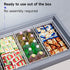 Slideep Chest Freezer Organizer Bins 16.5 Inch, Deep Metal Wire Storage Container for Kitchen, White, Set of 2