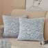FY FIBER HOUSE Leopard Print Pillow Cover, 18 x 18 Flannel Fleece Throw Pillow Cases Set of 2 for Couch Bed Sofa (Blue)