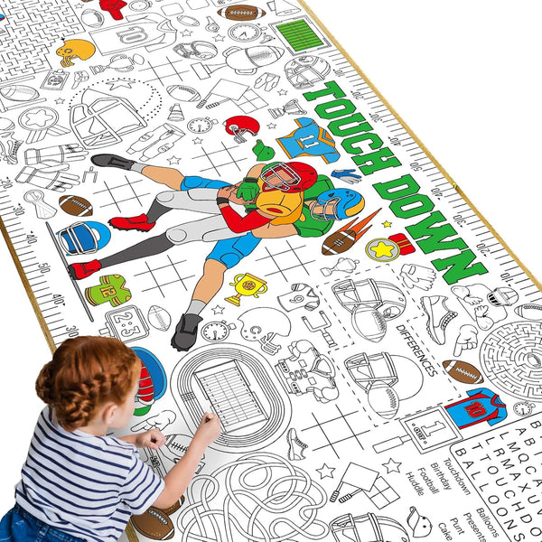 Naozinebi Football Giant Coloring Poster Football Large Versatile Activity Drawing Paper Coloring