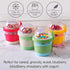 4 Pack 17 oz Set Crystalia On The Go Yogurt Parfait Cups with Lids, Mini Breakfast On the Go Plastic Bowls with Topping