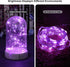 8 16FT 50Led Light Purple Fairy Lights Battery Operated (Included), Modes & Auto Timer, Mini Twinkle Lights, Waterproof