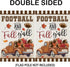 Welcome Thanksgiving Fall Garden Flags - FOOTBALL and Fall Y'all Truck with Maple Leaves, 12x18 Inch Outdoor Decor