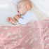 Pink Bow Baby Girl Blanket Cozy Knitted Bow Baby Blanket for Girls,