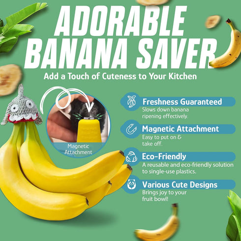 NANA HATS Banana Freshness Preserver, Keep Bananas Fresh Longer, Ideal for Organic Bananas, Innovative Banana Holder