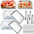 Baderke 4 Set 9" Chilled Serving Tray for Parties with Compartments Ice