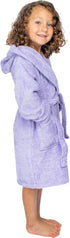 6-8 BAGNO MILANO Kids Organic Turkish Cotton Hooded Beach Cover-Up Towel, GOTS Certified, for Boys and Girls (Purple
